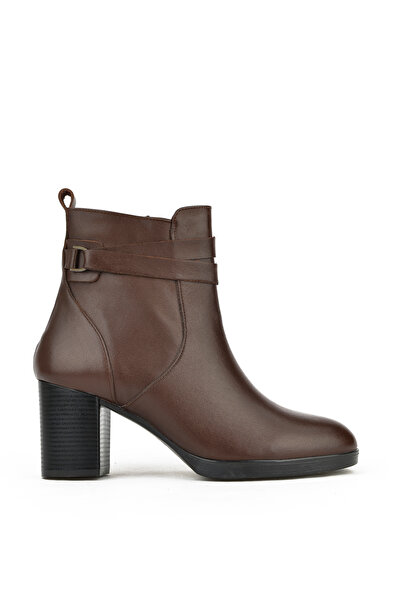 Ziya , Women's Genuine Leather Boots1331022z7528 Coffee