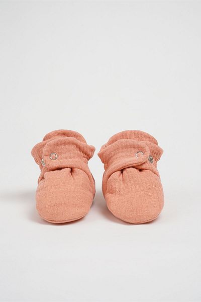BabyZilla Organic Cotton Muslin Baby Booties - Newborn Summer Slippers
