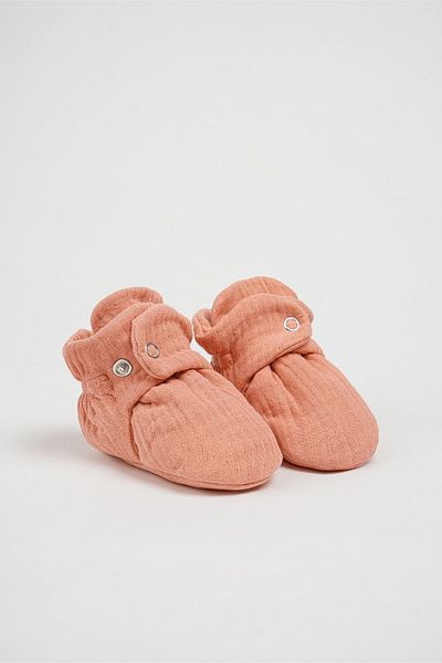 BabyZilla Organic Cotton Muslin Baby Booties - Newborn Summer Slippers