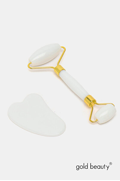 Gold Beauty Yeşim Taş %100 Doğal Taş, Yüz Masaj Aleti Ve Kalp Gua Sha Yüz Bak...