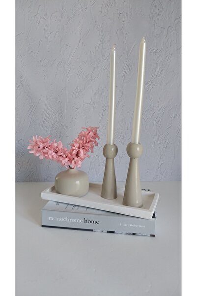 ATÖLYEM BURADA TABANLIKLI ŞAMDAN VAZO TAKIM