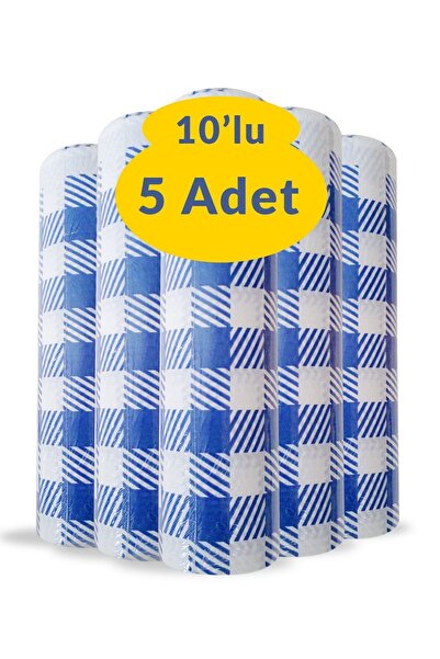 Balkan 5 Paket Mavi Masa Örtüsü Su Ve Yağ Geçirmez (1 RULO 10'LUDUR) - 100x12...
