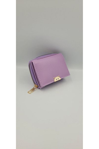 KIRASE Kırase Women's Cat Detailed Mini Size Multi-Compartment Sweet and Quality Wallet