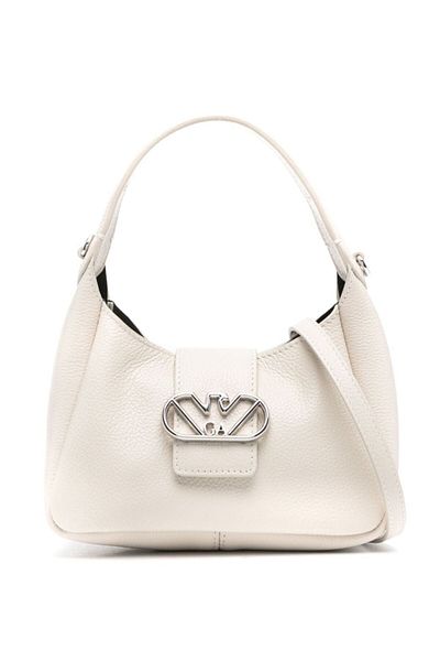 Emporio Armani White Leather Brand Logo Strap Shoulder Bag - Y3E235 YWQ9X-80022