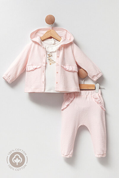 Cassiope Mini Princess Girl Baby 3-Piece Set Cardigan, Sweat and Pants