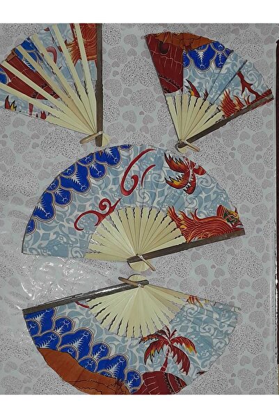 asya stil Yalbaza batik kumaş el yapımı bambu yelbaze büyük boy 28x50 cm.