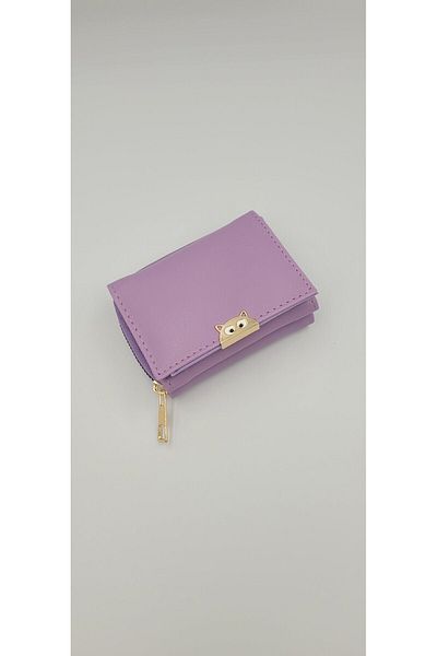 KIRASE Kırase Women's Cat Detailed Mini Size Multi-Compartment Sweet and Quality Wallet