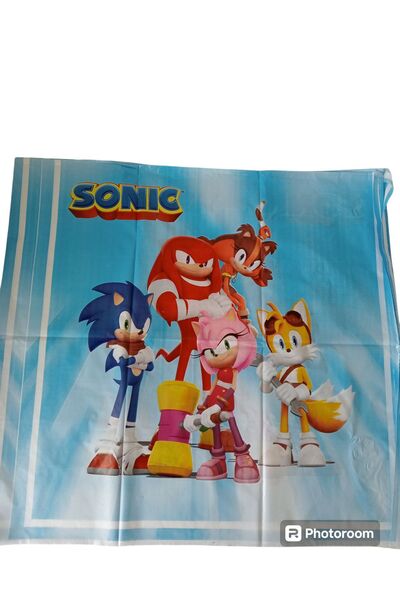 PartAntalya Πλαστικό Τραπεζομάντιλο με θέμα Sonic - 120-180 cm