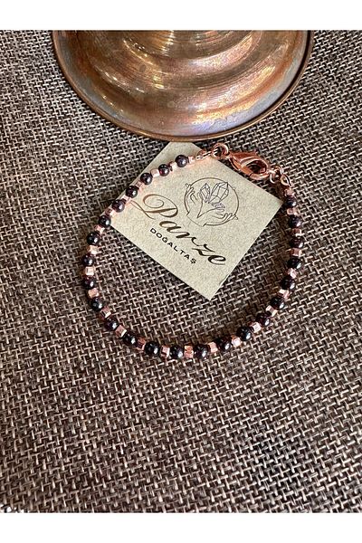 parze doğaltaş Lal and Hematite Bracelet