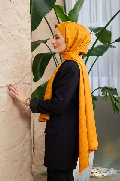 İpekhan Silky Jacquard Shawl Cross Pattern 9006-07