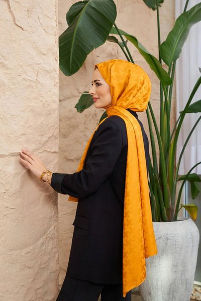 İpekhan Silky Jacquard Shawl Cross Pattern 9006-07