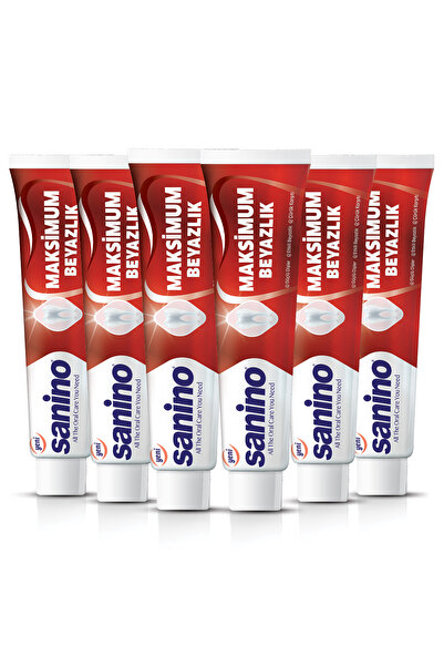Sanino Maksimum Beyazlık Diş Macunu 6x75 ml