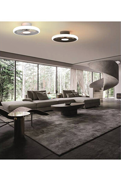 FUJİLED Fujiled Uzaktan Kumandalı Led'li Tavan Vantilatörü Motor Dc 30w Led 55w 2700k-5000k Siyah
