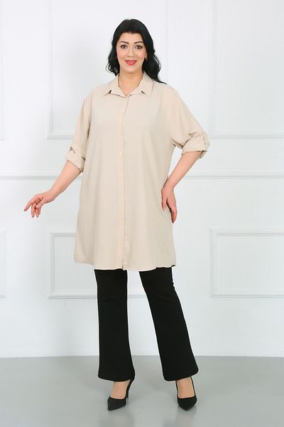 By Alba Collection تونيك قماش دبي إكرو مقاس كبير