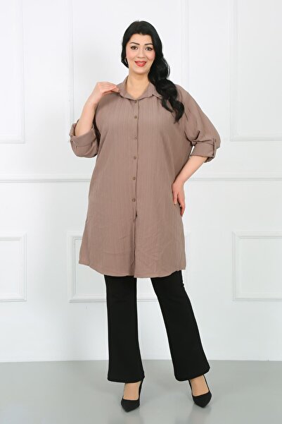 By Alba Collection Τονίκ με τυλιγμένο σκούρο βιζόν