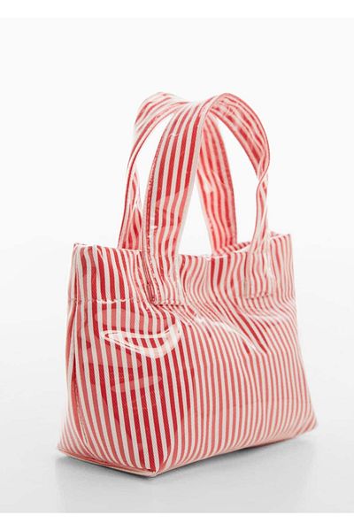 MANGO Woman Gestreifte Handtasche