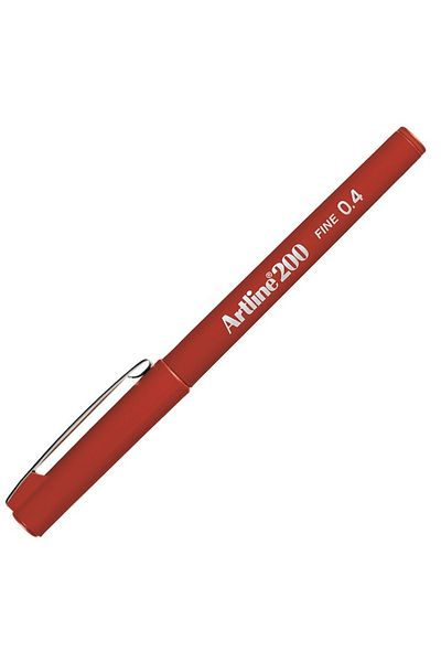 artline Fineliner 200N - 0.4 Dark Red Supplement, Thick Body - 1 Piece