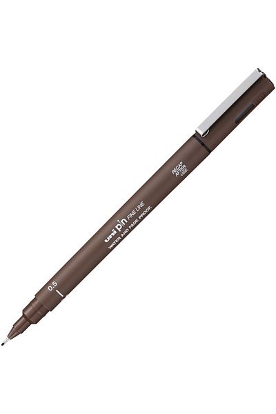 Uni 0.5 Sepia Drawing Pen - PIN05-200 12 Pieces