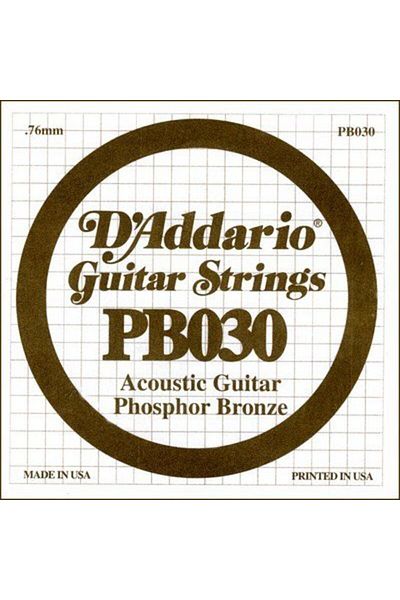 Daddario D'Addario Pb030 Number 30 Acoustic Guitar Single String