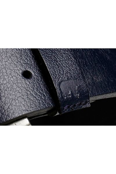 Bad Bear Point Belt Navy Blue Leather Men's Belt