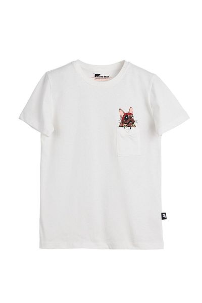 Bad Bear Gotcha White Printed Children's T-Shirt