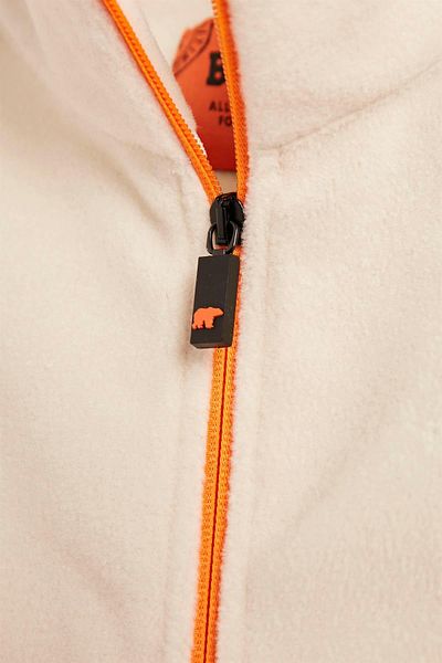 Bad Bear Fun Full-Zip Kids Marshmallow White Zippered Children's Fleece Sweatshirt