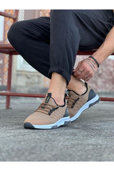 Moka Shopin WG103 Tan Men's Knitwear Sports Shoes