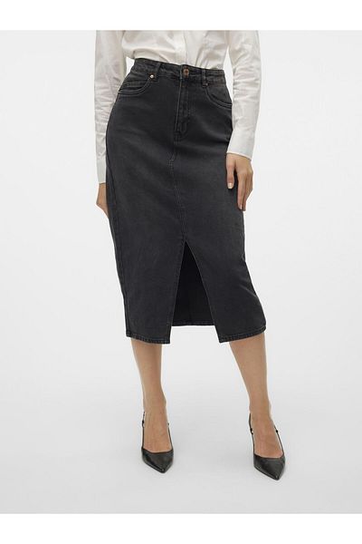 Vero Moda Jeansrock Vmveri Hohe Taille Langer Kayası