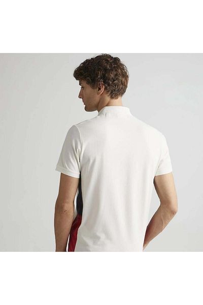 Gant Ανδρικό Regular Fit Κρεμ Χρώμα Μπλοκ Πόλο