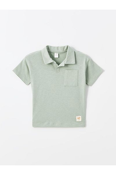 LC Waikiki Resort Lapel Short Sleeve Printed Baby Boy T-shirt
