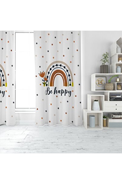 EVSEHOMES DIGITAL PRINT FLOWERED RAINBOW SINGLE WING FON CURTAIN