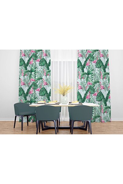 EVSEHOMES IMPRIMARE DIGITALĂ FLAMINGO CU O ARIPI PERDEAUȚĂ DE FOND ÎMĂNGI DE FOI