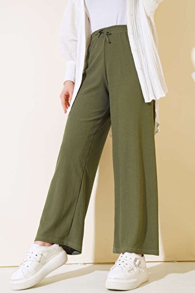 YMBRAND Ψηλόμεσο φαρδύ πόδι Börcük Palazzo παντελόνι με ελαστική μέση