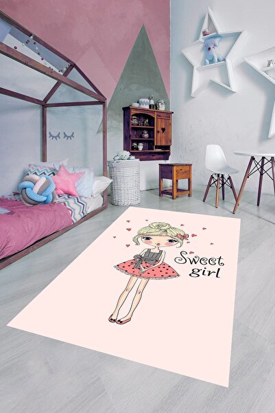 on the clouds Bebek Desenli Dijital Baskı Yıkanabilir Kaymaz Taban Çocuk Odas...