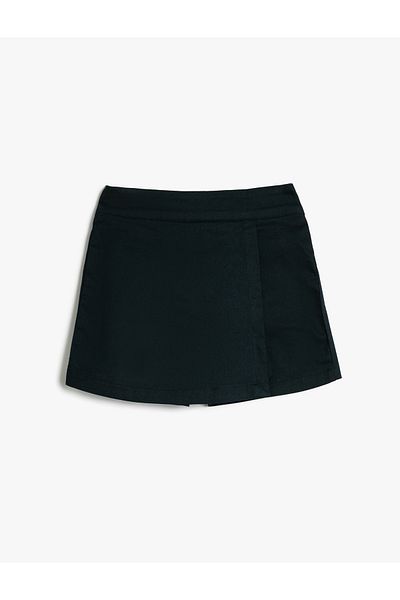 Koton Shorts Skirt Double Breasted Elastic Waist