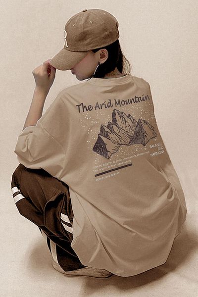 Teenage Millionaire Γυναικείο υπερμεγέθη μπλουζάκι Arid Mountain Camel με σχέδιο