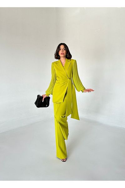 Vuntal BUTİK Two Piece Chiffon Sleeve Suit Set