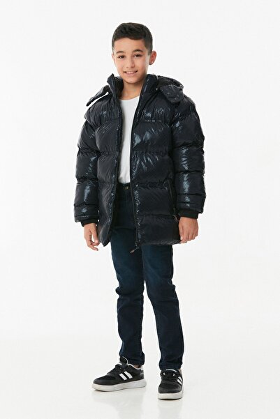 Fulla Moda Printed Zippered Boy's Puffer Jacket
