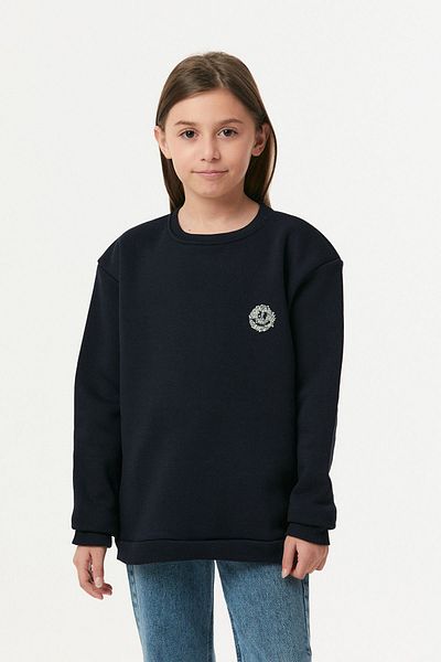 Fulla Moda Суичър за момиче с кръгло деколте с принт