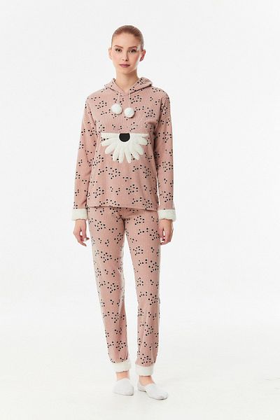 Fulla Moda Set de pijamale cu glugă cu stele