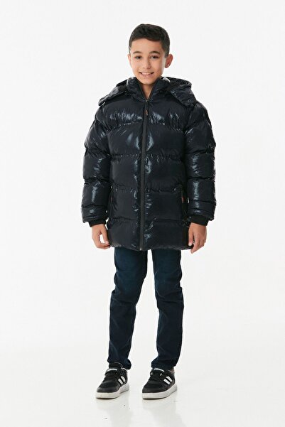 Fulla Moda Printed Zippered Boy's Puffer Jacket