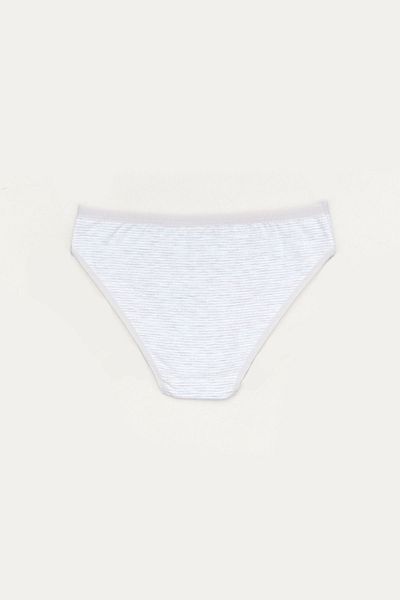 Fulla Moda Chiloți cu talie înaltă în dungi
