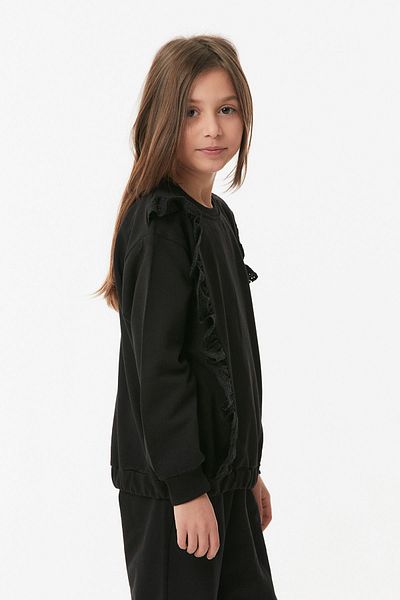 Fulla Moda Laced Crew Neck Girl's Suit