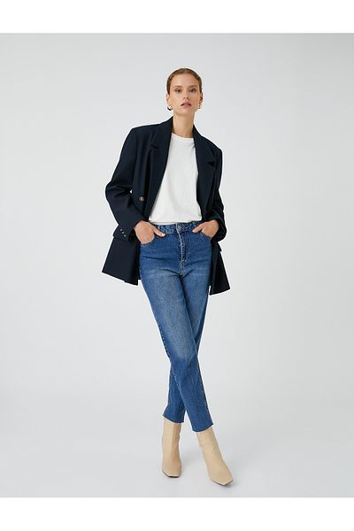 Koton Jeans mit hoher Taille und schmaler Passform – Mom Slim Jeans