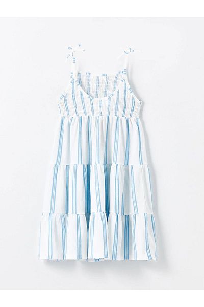 LC Waikiki Striped Square Collar Dress for Girls