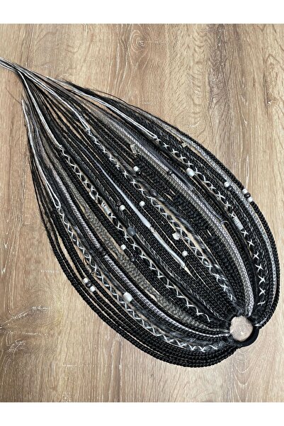 Selin Bengi Rasta Mix Afrika Örgü Toka 35’li - Siyah & Koyu Gri Tonları