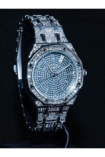 Çeko Chain Choppers Iced Out Watch Sekizgen Taşlı Saat