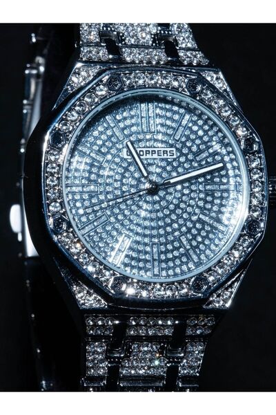 Çeko Chain Choppers Iced Out Watch Sekizgen Taşlı Saat