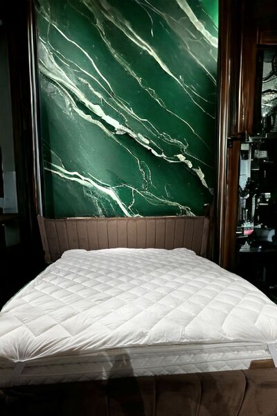 yünkuşağı Merinos Kuzu Yün Dolgulu Yatak Pedi