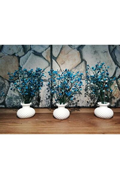 MODAMİA Sunumluk Vazo Takımı 3 Adet Ve Çiçekleri